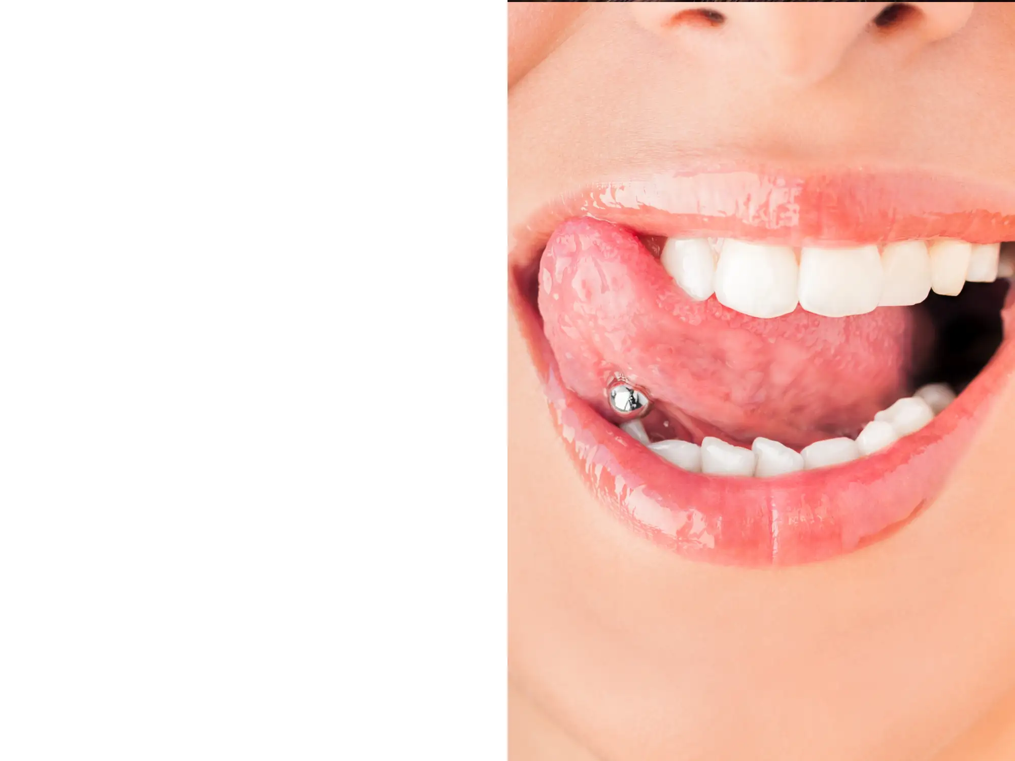 Piercing sur la langue